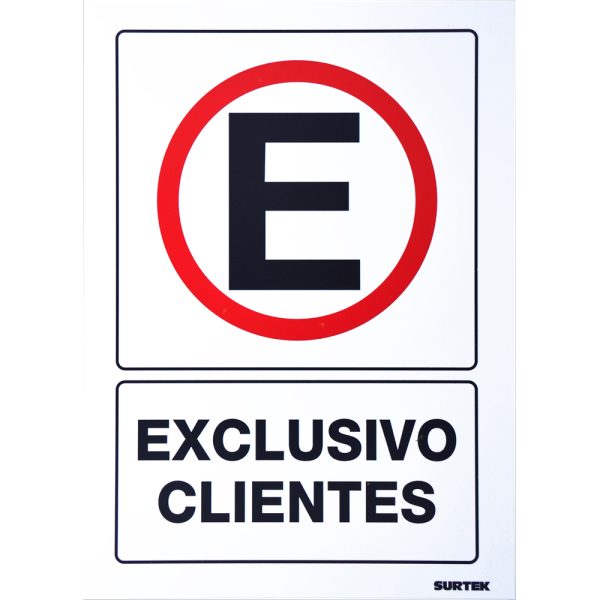 SES37 - Señal "Exclusivo clientes" Surtek