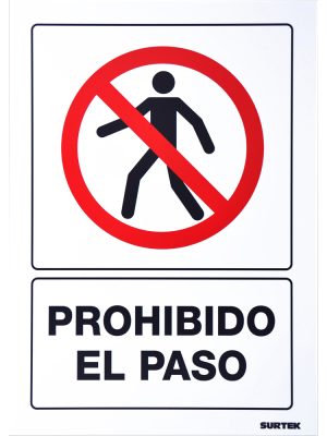 SES41.jpg SES41 - Señal "Prohibido el paso" Surtek