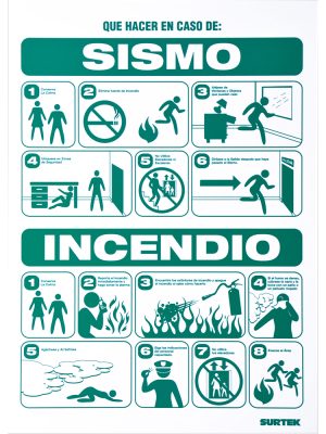 SES49.jpg SES49 - Señal "Sismo/incendio" Surtek