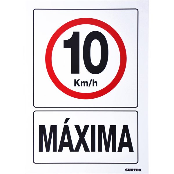 SES50 - Señal "10 km/h máxima" Surtek