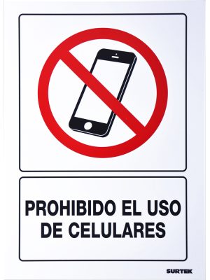 SES51.jpg SES51 - Señal "Prohibido el uso de celulares" Surtek