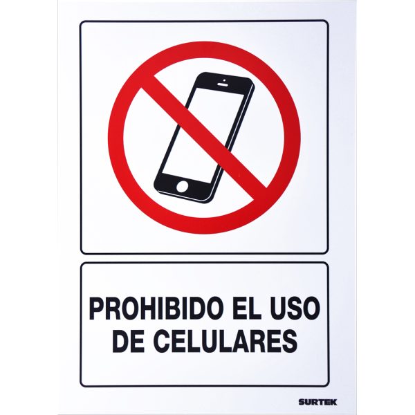 SES51 - Señal "Prohibido el uso de celulares" Surtek