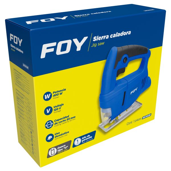 SK302B - Sierra caladora 65 mm 400 W 120 V, 0 - 3,300 RPM Foy