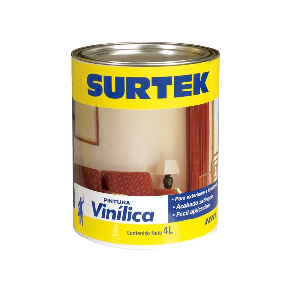 SP20300 - Cubeta de pintura vinílica 4 Lt color blanco Surtek
