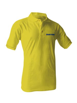 STKPOAC - Playera tipo polo para caballero color amarillo talla CH Surtek