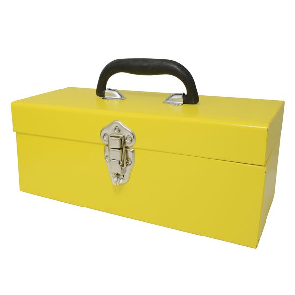 TB12.jpg TB12 - Caja portaherramientas metálica color amarillo 17" x 6-1/4" x 6-1/4" Surtek