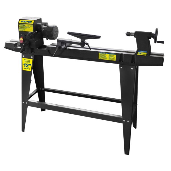 TM612 - Torno para madera 12" 550 W, 120 V, 2400 RPM, 3/4 HP Surtek