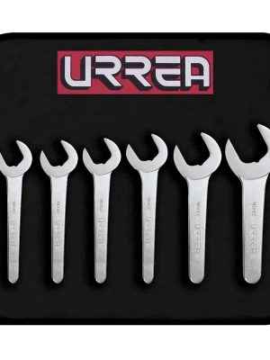 U3500BM - Juego de llaves de servicio satinadas métricas, 6 piezas en estuche Urrea