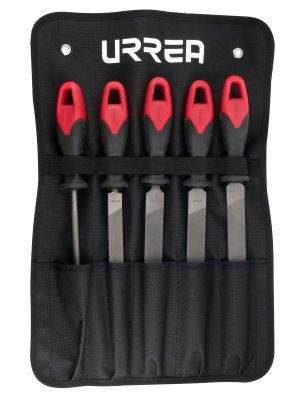 UFJB5 - Juego de limas combinadas con mango bimaterial, 5 piezas Urrea