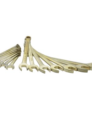 UH1200F - Juego de llaves combinadas de bronce-aluminio antichispa en pulgadas, 12 puntas, 15 piezas Urrea