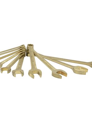 UH1200G - Juego de llaves combinadas de bronce-aluminio antichispa en pulgadas, 12 puntas, 10 piezas Urrea