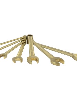 UH1200H - Juego de llaves combinadas de bronce-aluminio antichispa en pulgadas, 12 puntas, 7 piezas Urrea