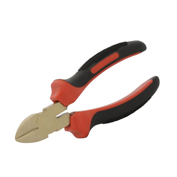UH206.jpg UH206 - Pinza de bronce-aluminio antichispa con mango bimaterial de 6", de corte diagonal Urrea