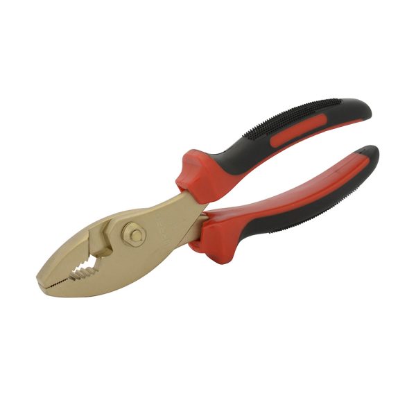 UH278 - Pinza de bronce-aluminio antichispa con mango bimaterial de 8", para mecánico Urrea