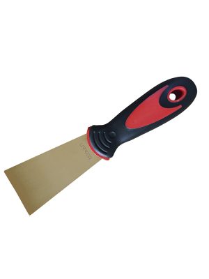 UH654 - Espátula de bronce-aluminio antichispa con mango bimaterial 4" x 3-1/2" Urrea