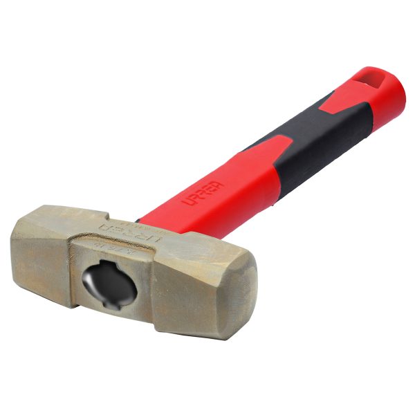 UH67FG - Marro de bronce-aluminio antichispa de 2.75lb con mango corto de fibra de vidrio 14" Urrea
