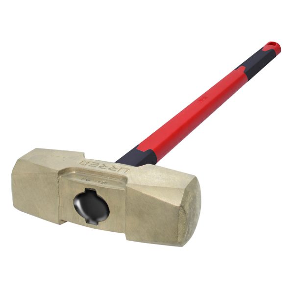 UH74FG - Marro de bronce-aluminio antichispa de 18lb con mango extra largo de fibra de vidrio 34" Urrea