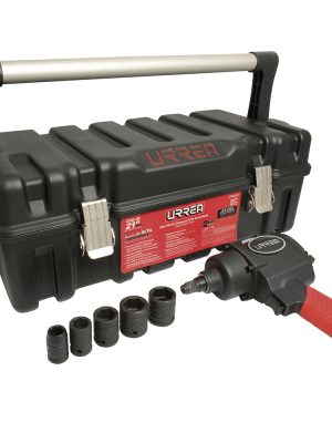UP731AKM - Juego de pistola de impacto neumática cuadro de 1/2" y accesorios métricos,7 piezas Urrea