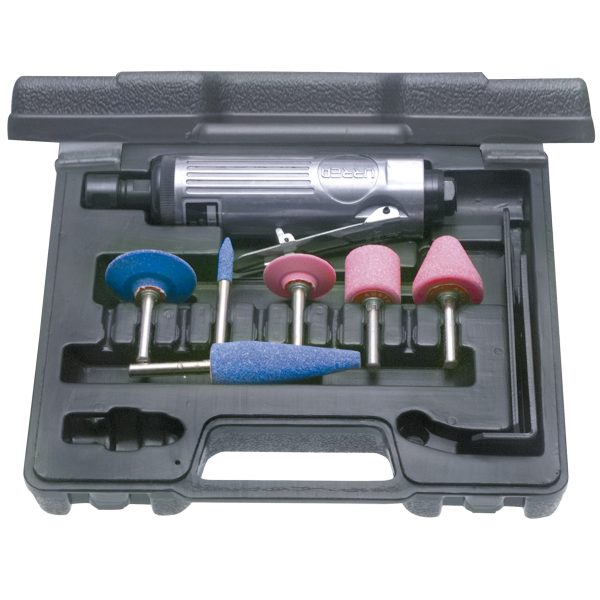 UP860K - Juego de moto-tool neumático recto con accesorios, 7 piezas Urrea