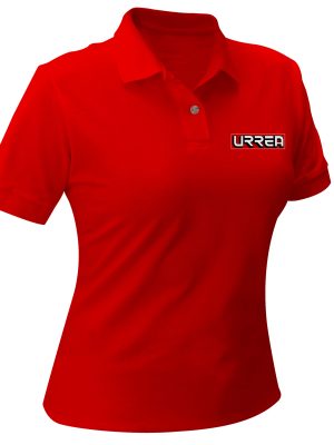 UPODRC - Playera tipo polo para dama color rojo talla CH Urrea