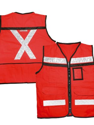 USCH33.jpg USCH33 - Chaleco de seguridad tipo supervisor abierto con reflejante rojo EG Urrea