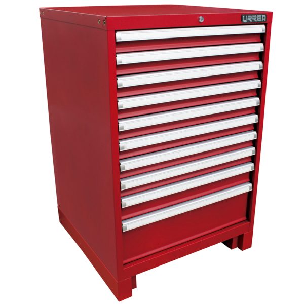 X28F10 - Gabinete fijo con 10 gavetas color rojo serie X 28" Urrea