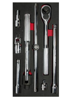 CH109 - Juego de accesorios cuadro 1/2" 8 piezas, CH109-C Urrea