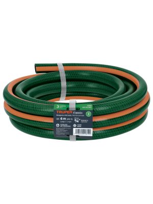 103948 - Manguera de jardín 3/4', 3 capas, 6m, sin conexiones, TRUPER