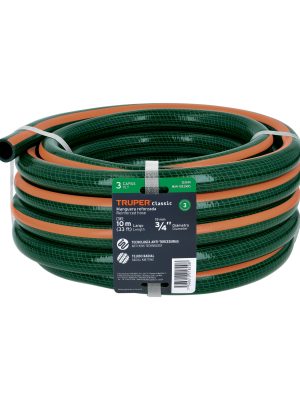 103949 - Manguera de jardín 3/4', 3 capas, 10m, sin conexiones TRUPER