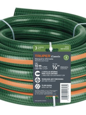 103952 103952 - Manguera de jardín 1', 3 capas, 10m, sin conexiones, TRUPER