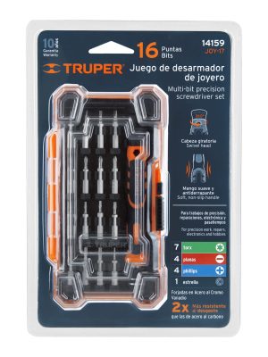 14159 - Desarmador de precisión con 16 puntas intercambiables