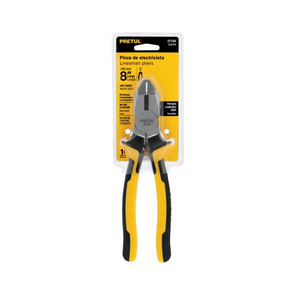 27154 - Pinza p/electricista 8' uso rudo, Comfort Grip, Pretul