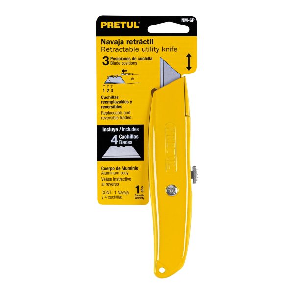 22400 - Navaja retráctil 6' cuerpo de aluminio, Pretul