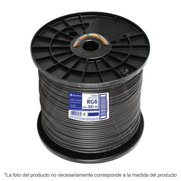 45030 - Metro de cable coaxial RG6 en carrete de 305 m, Volteck