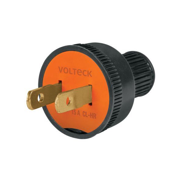 46210 - 2 Clavijas no polarizadas redondas de PVC, Volteck