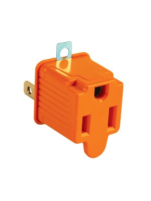 46253 - Bolsa con 2 adaptadores 3 a 2 naranjas, Volteck