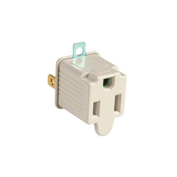 46254 - Bolsa con 2 adaptadores 3 a 2 grises, Volteck