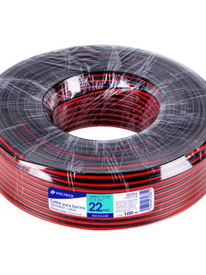 46264 46264 - Rollo de 100 m de cable polarizado bicolor p/bocina 22 AWG