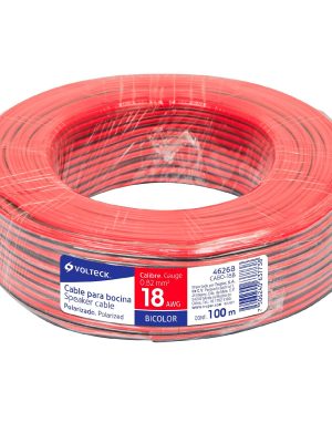 46268 46268 - Rollo de 100 m de cable polarizado bicolor p/bocina 18 AWG