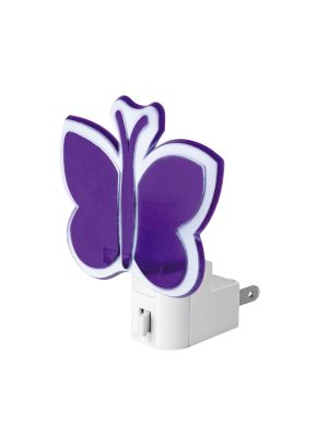 46293 46293 - Luz de noche con lámpara E12, mariposa, Volteck