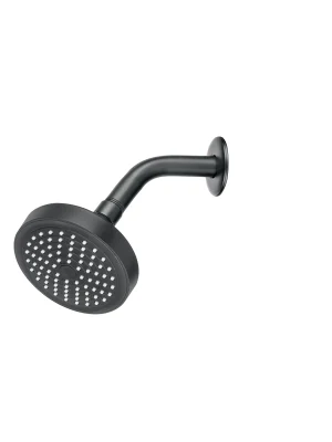 48422 - Regadera redonda 4-1/4' brazo y chapetón, negro, Basic