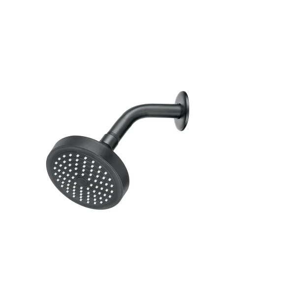 48422 - Regadera redonda 4-1/4' brazo y chapetón, negro, Basic