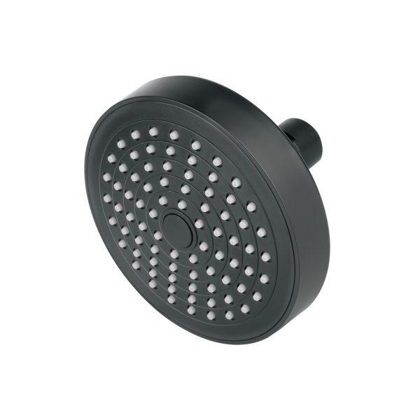 48423 - Regadera redonda de ABS 4-1/4' sin brazo, negro, Basic