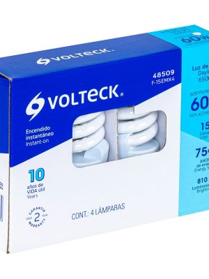 48509 48509 - Pack de 4 lámparas espiral mini T2 15 W luz de día, en caja