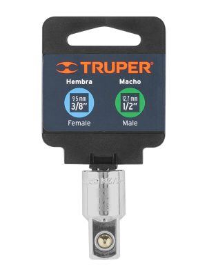 13420 - Adaptador para matraca de cuadro 3/8' a cuadro 1/2', Truper