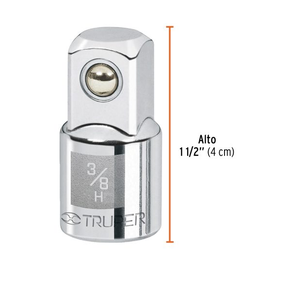 13420 - Adaptador para matraca de cuadro 3/8' a cuadro 1/2', Truper