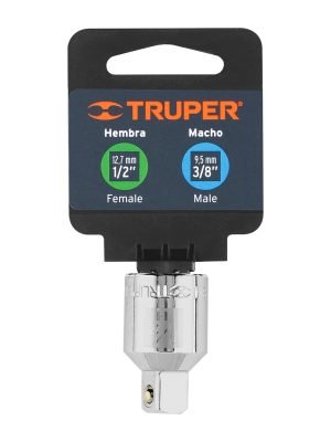 13422 - Adaptador para matraca de cuadro 1/2' a cuadro 3/8', Truper