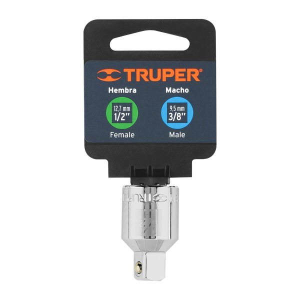 13422 - Adaptador para matraca de cuadro 1/2' a cuadro 3/8', Truper
