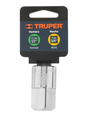 A-5653E1.jpg 13426 - Adaptador para matraca de cuadro 1/2' a cuadro 3/4', Truper
