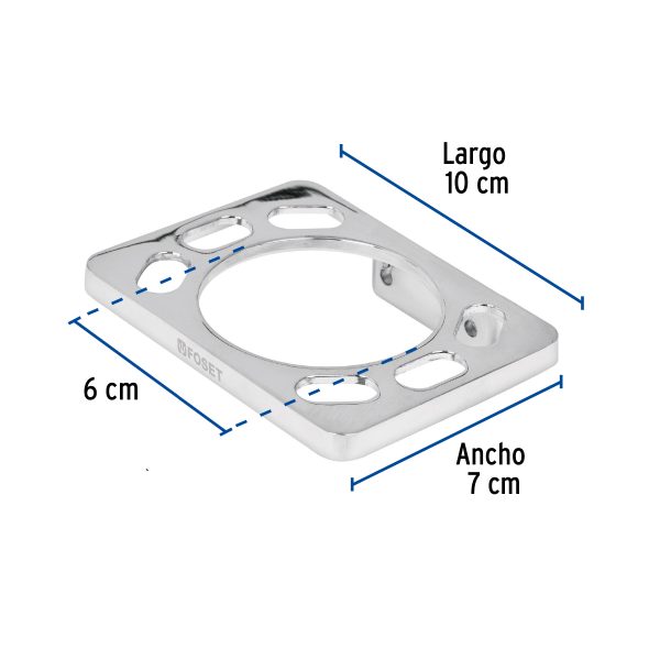 PORTAVASOS 49610 - Portavaso cepillero, metálico, cromo, BASIC